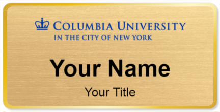 Custom name badges for Columbia University
