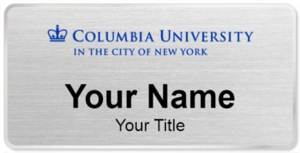 Custom name badges for Columbia University