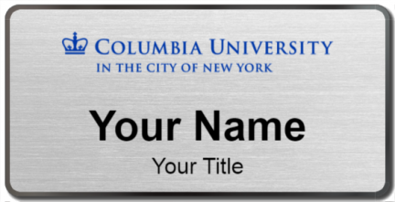 Custom name badges for Columbia University