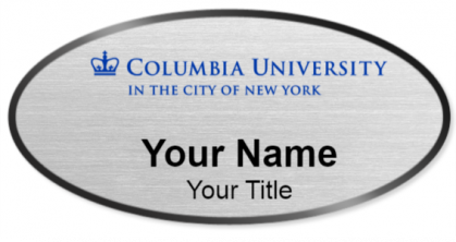 Custom name badges for Columbia University