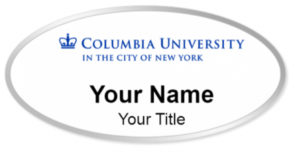 Custom name badges for Columbia University