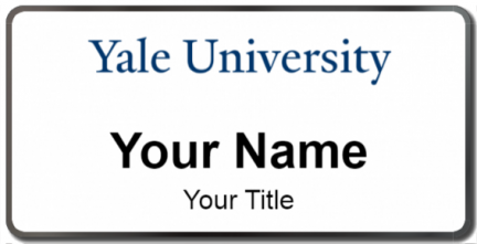 Custom name badges for Yale University