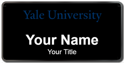Custom name badges for Yale University