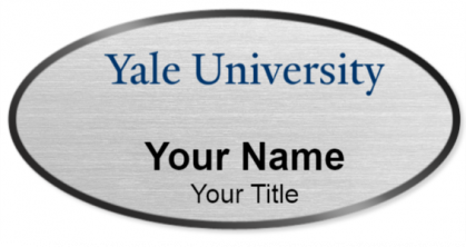 Custom name badges for Yale University