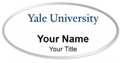 Custom name badges for Yale University