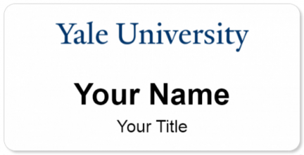 Custom name badges for Yale University