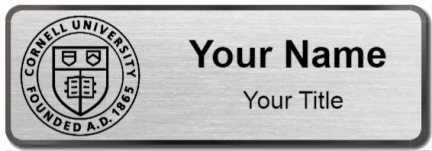 Custom name badges for Cornell University