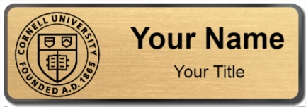 Custom name badges for Cornell University