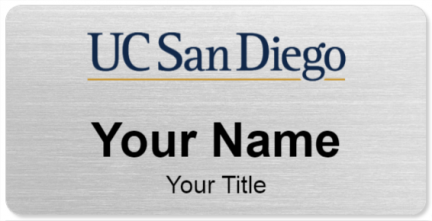 Custom name badges for University of California San Diego