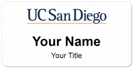 Custom name badges for University of California San Diego