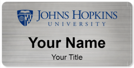 Custom name badges for Johns Hopkins University