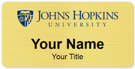 Custom name badges for Johns Hopkins University