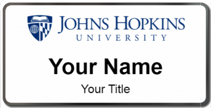 Custom name badges for Johns Hopkins University