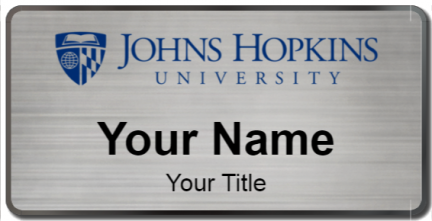 Custom name badges for Johns Hopkins University