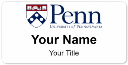 Custom name badges for University of Pennsylvania