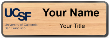 Custom name badges for University of California San Francisco