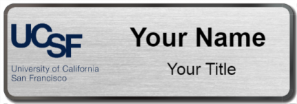 Custom name badges for University of California San Francisco