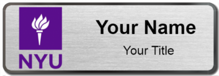 Custom name badges for New York University