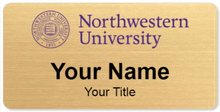 Custom name badges for Northwestern University