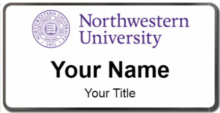 Custom name badges for Northwestern University