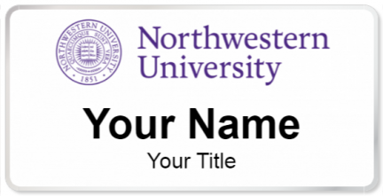 Custom name badges for Northwestern University