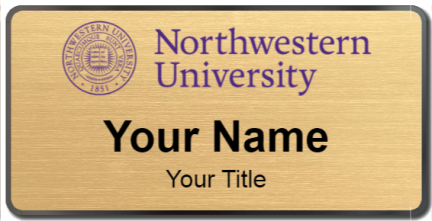 Custom name badges for Northwestern University