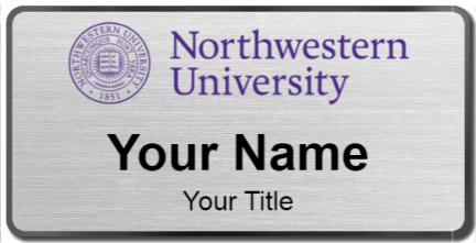 Custom name badges for Northwestern University