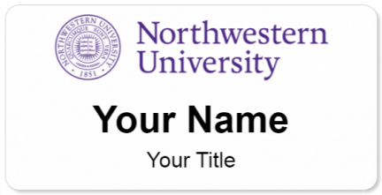 Custom name badges for Northwestern University