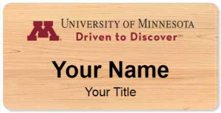 Custom name badges for University of Minnesota
