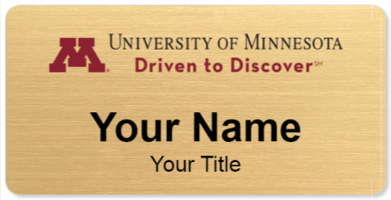 Custom name badges for University of Minnesota