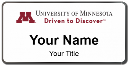 Custom name badges for University of Minnesota