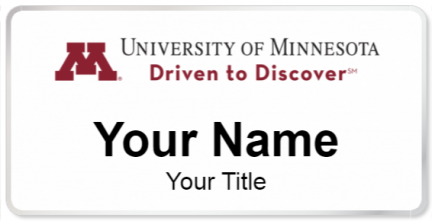 Custom name badges for University of Minnesota