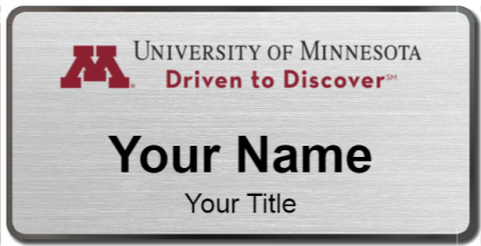 Custom name badges for University of Minnesota