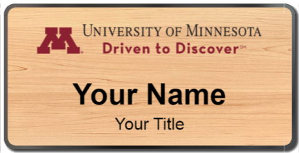 Custom name badges for University of Minnesota