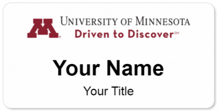 Custom name badges for University of Minnesota