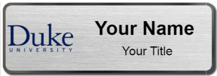 Custom name badges for Duke University