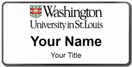 Custom name badges for Washington University in St Louis