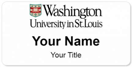 Custom name badges for Washington University in St Louis