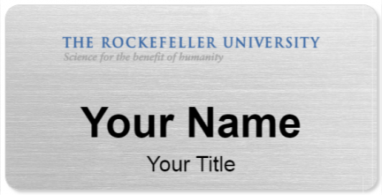 Custom name badges for Rockefeller University