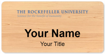 Custom name badges for Rockefeller University