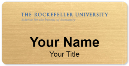 Custom name badges for Rockefeller University