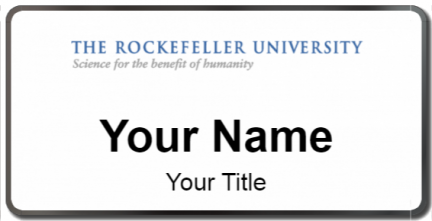 Custom name badges for Rockefeller University