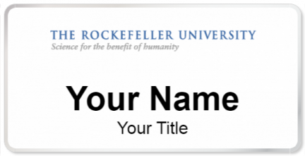 Custom name badges for Rockefeller University