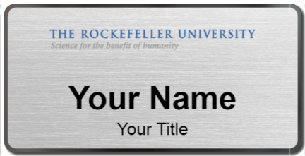 Custom name badges for Rockefeller University