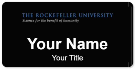 Custom name badges for Rockefeller University