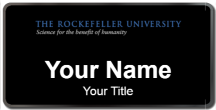 Custom name badges for Rockefeller University