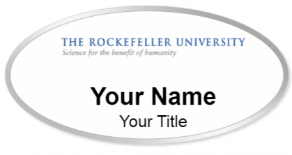 Custom name badges for Rockefeller University