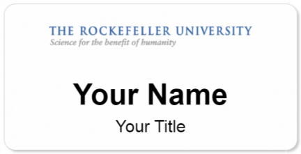 Custom name badges for Rockefeller University