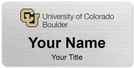 Custom name badges for University of Colorado at Boulder