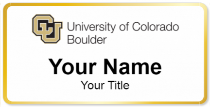 Custom name badges for University of Colorado at Boulder